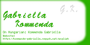 gabriella kommenda business card